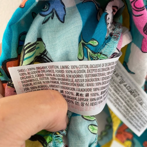 Disney Floral Kids Dress with Yellow Trim 100%organic cotton 3/T - Picture 8 of 8